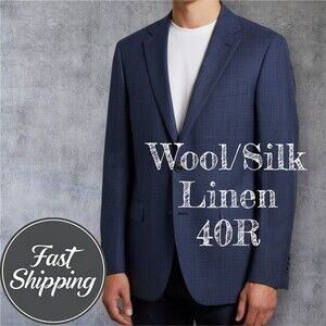 $530 HART SHAFFNER MARX NY Fit Men’s Blazer Sport Coat Jacket 40R Navy 2-Vent